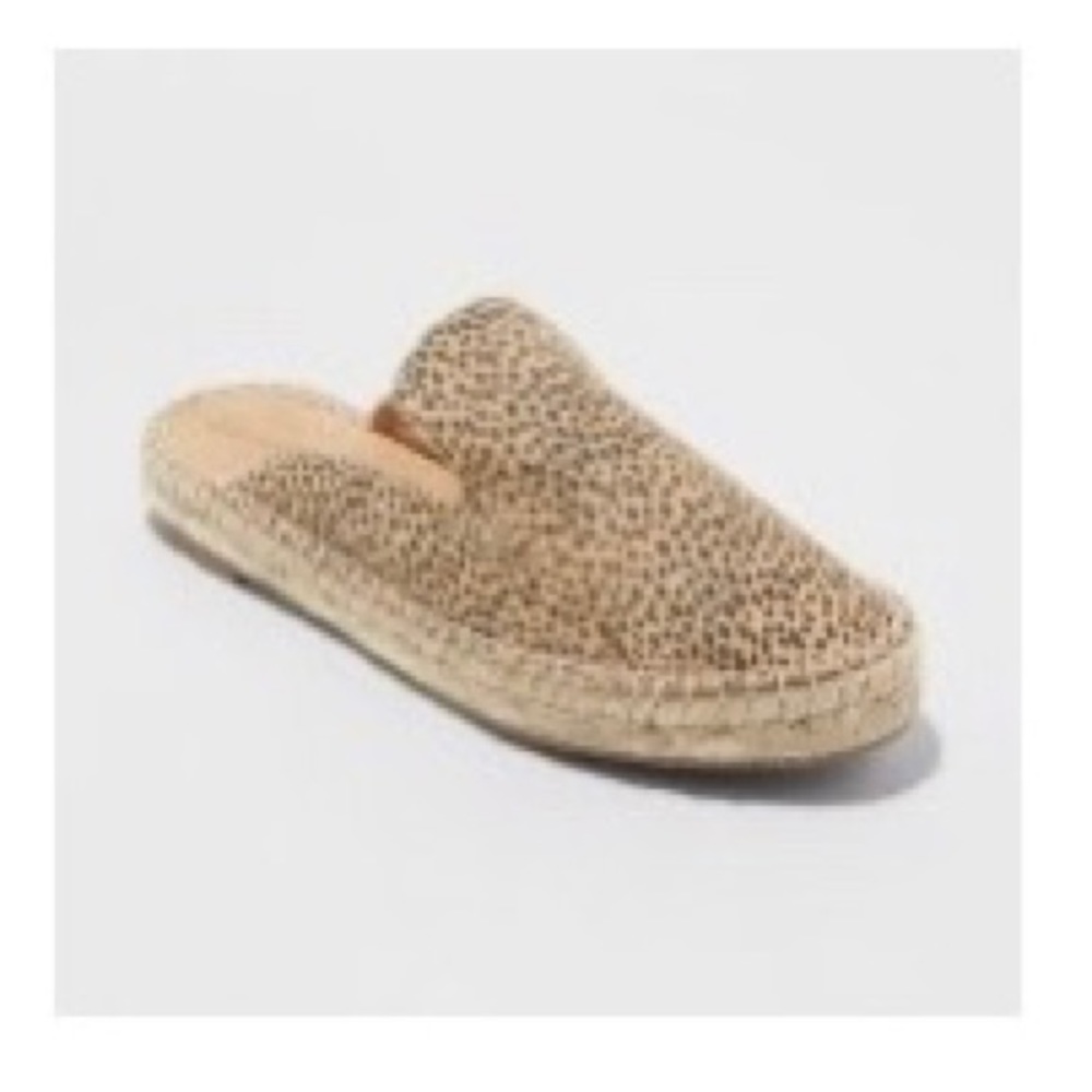 Clara Leopard Espadrille Slide ons